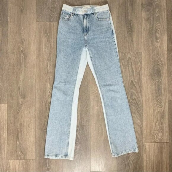 Dynamite Candice Boot cut Jeans Two tone High Rise Waist Denim Cotton Blue 25 - Picture 5 of 15